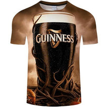 Load image into Gallery viewer, Aliexpress men&#39;s Quick dry net cloth large size man/wommen style  beer bubble digital print T-shirt men&#39;s wear sport undershirt