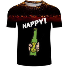 Load image into Gallery viewer, Aliexpress men&#39;s Quick dry net cloth large size man/wommen style  beer bubble digital print T-shirt men&#39;s wear sport undershirt