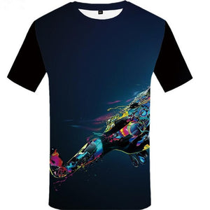Aliexpress men's Quick dry net cloth large size man/wommen style  beer bubble digital print T-shirt men's wear sport undershirt