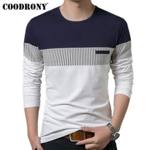 Load image into Gallery viewer, COODRONY T-Shirt Men 2019 Spring Autumn New Long Sleeve O-Neck T Shirt Men Brand Clothing Fashion Patchwork Cotton Tee Tops 7622